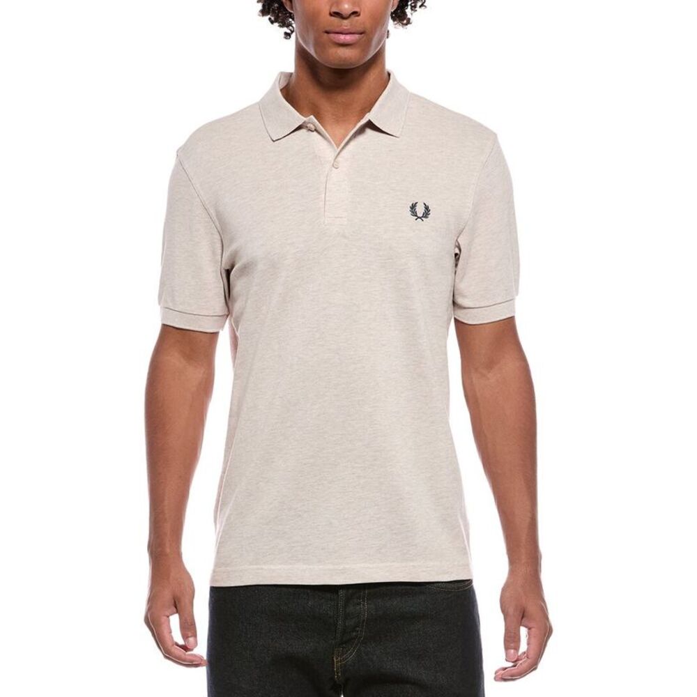 Fred Perry Mens Pique Polo Shirt, Beige